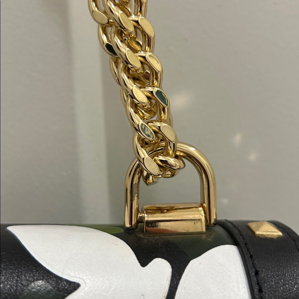 Michael Kors Camo Black, Green, & White Leather Butterfly Bag - Picture 14 of 15